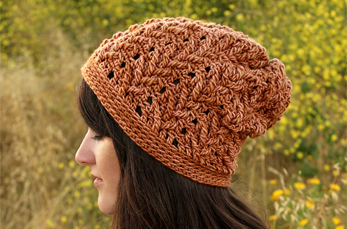 Arrowhead Slouchy Beanie Crochet Pattern
